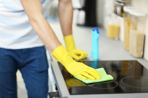 Deep cleaning a polished hard floor surface