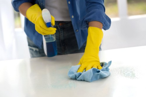 Professional cleaning team servicing a Belgravia property